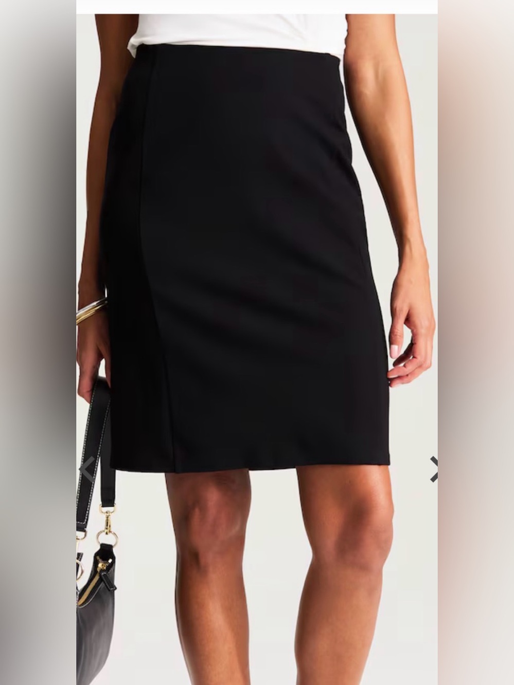 Classic J. Jill Black Elastic Waist Pencil Skirt